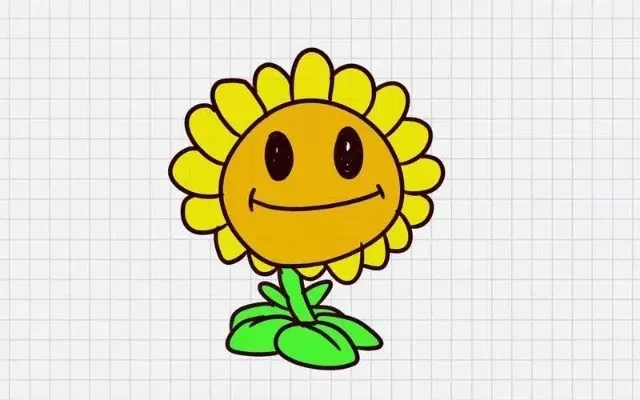 植物大战僵尸绘画教程：向日葵、豌豆射手、僵尸绘制步骤及涂色技巧