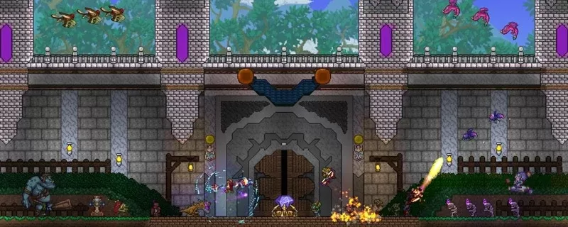 泰拉瑞亚蓝色溶液获取攻略：神圣环境与蒸汽朋克NPC、蘑菇人NPC与秘银毡、水瓶与蓝石合成方法