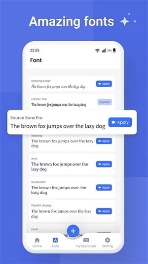 keyboard font